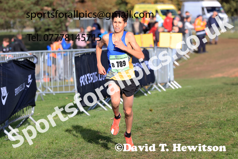 Boys Under-15s 2025 National Cross Country Relays, Berry Hill Park, Mansfield. Photo: David T. Hewitson/Sports for All Pics